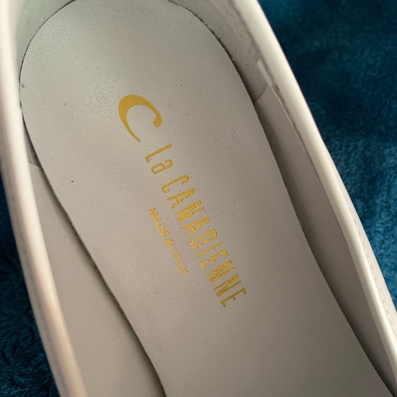 Stark Pure White Patent Leather La Canadienne Penny Loafer - Picture 2 of 9